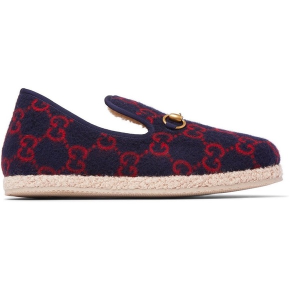 GUCCI SHOES WOMEN FRIA GG MARINO WOOL SHEARLING HORSEBIT LOAFERS-37.5 (7-7.5) - Picture 3 of 10